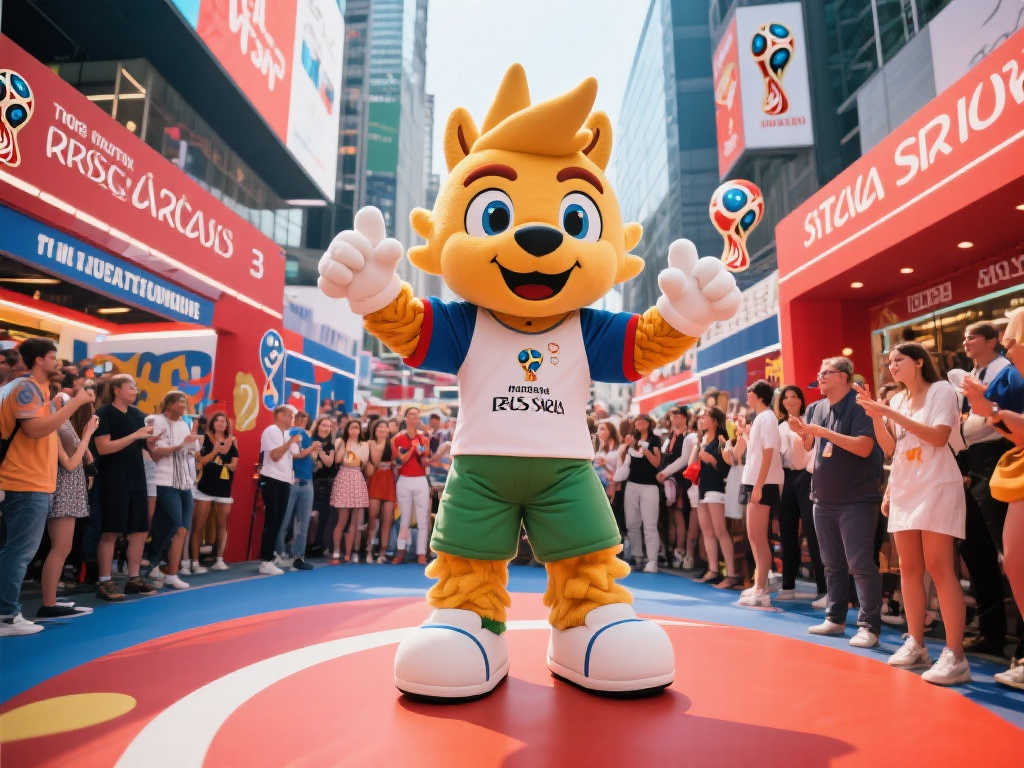 世界杯吉祥物主题快闪活动落地商圈